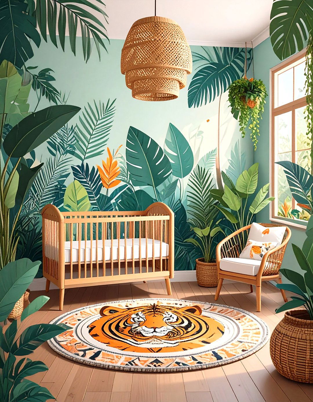 A Tropical Jungle Nursery - 30 nursery theme ideas