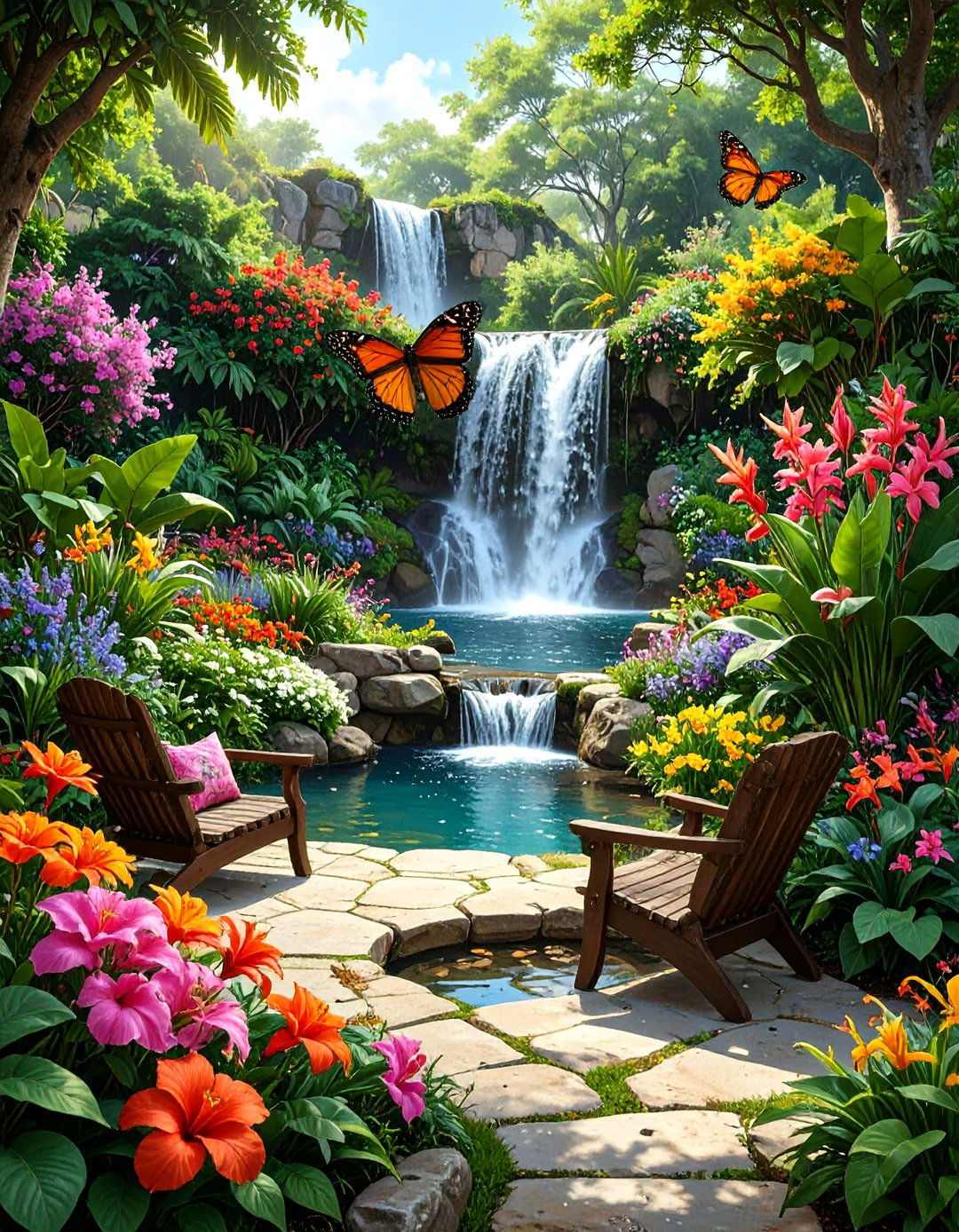 A Tropical Oasis Butterfly Garden - 30 butterfly garden ideas