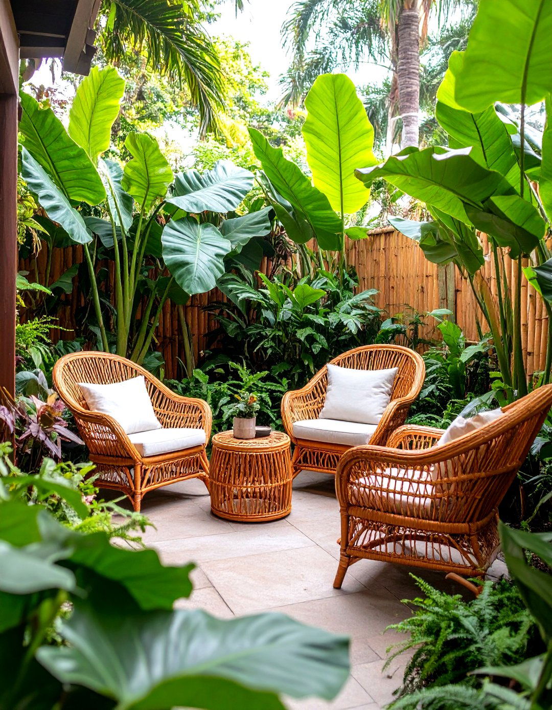 A Tropical Paradise Corner - 30 easy backyard ideas