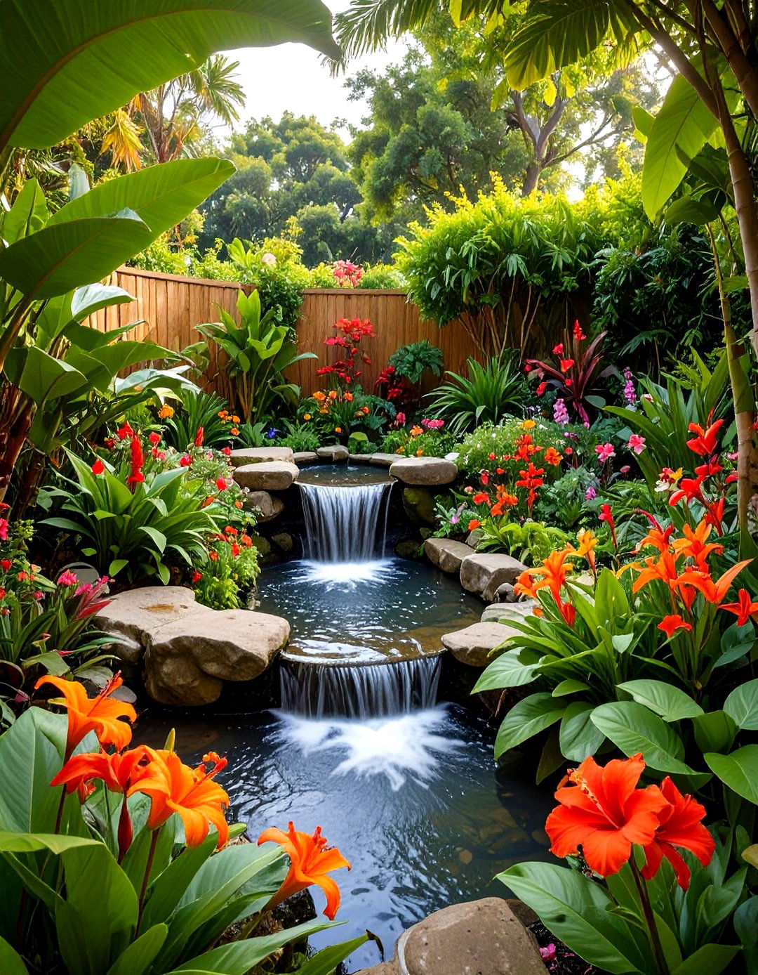 A Tropical Paradise Flower Garden - 30 flower garden layout ideas