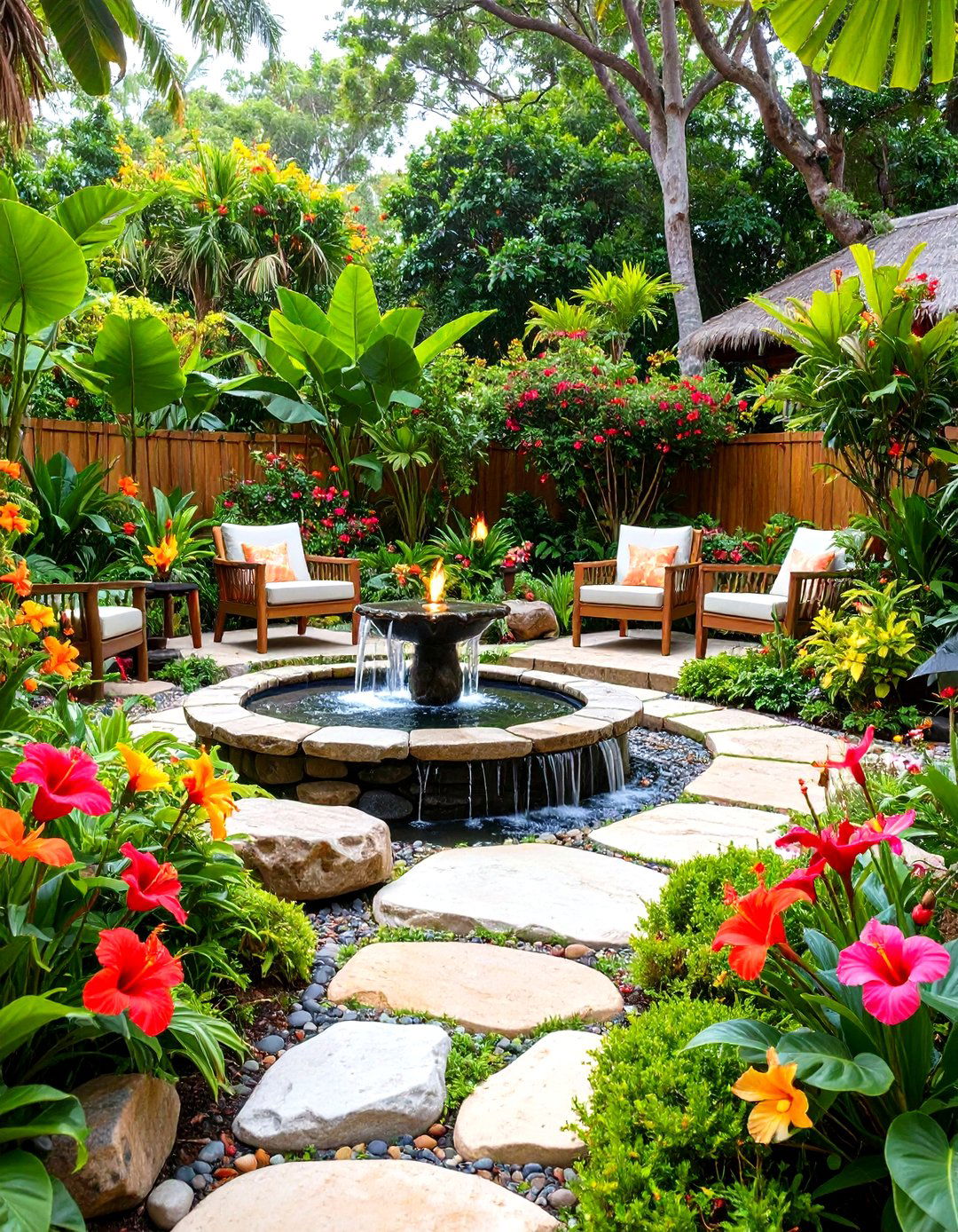 A Tropical Paradise Garden - 30 garden decor ideas