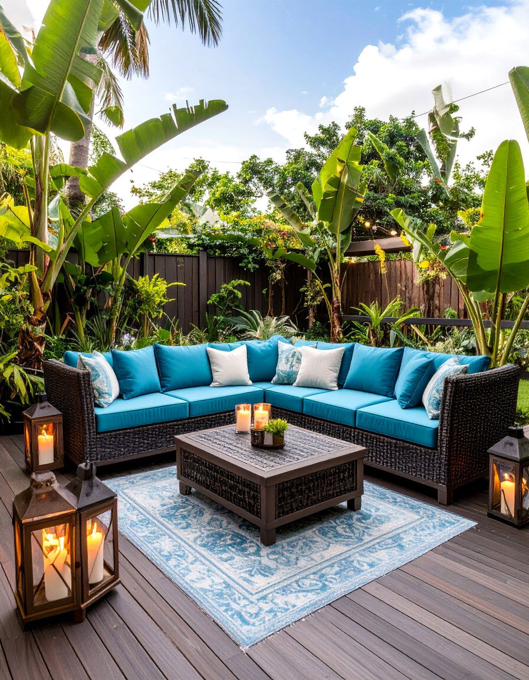 A Tropical Paradise Patio Escape - 30 diy patio ideas