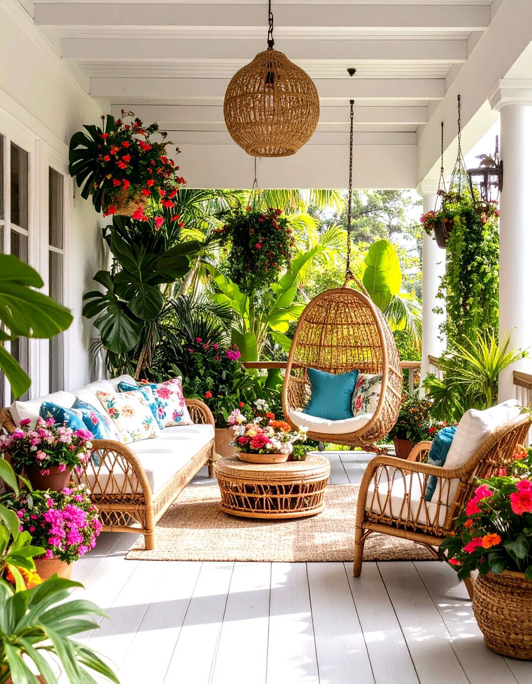 A Tropical Paradise Porch - 30 front porch decorating ideas