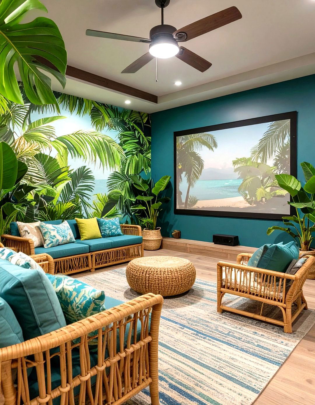 A Tropical Paradise Screening Room - 30 home theater room ideas