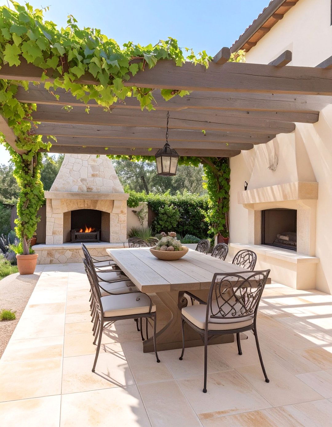 A Tuscan Inspired Stone Patio - 30 back patio designs