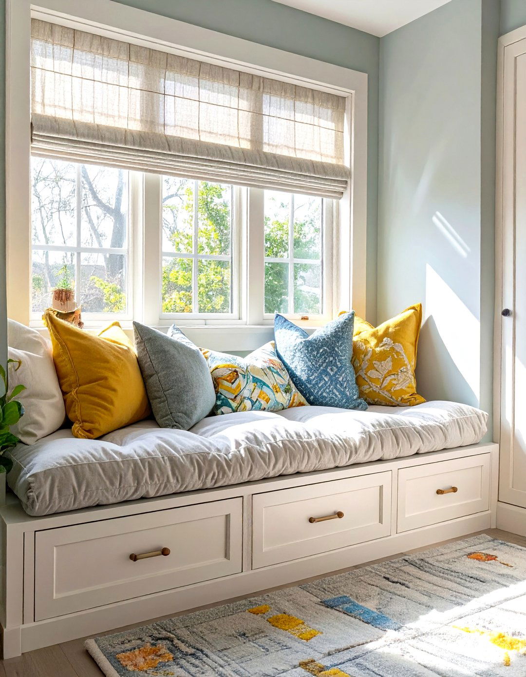 A Tween Bedroom with a Cozy Window Seat - 30 tween girl bedroom ideas