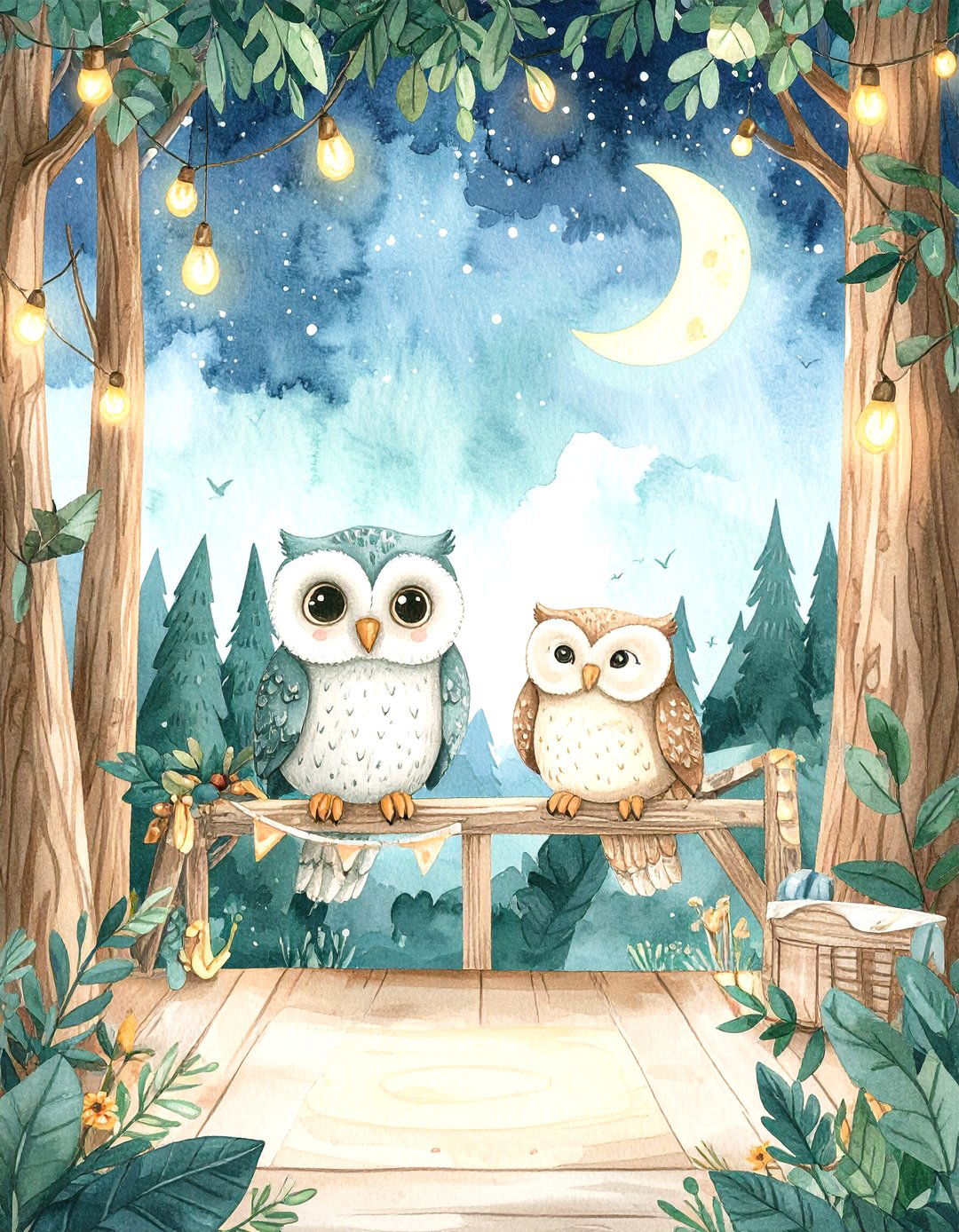 A Two Little Night Owls Shower - 30 twin baby shower ideas