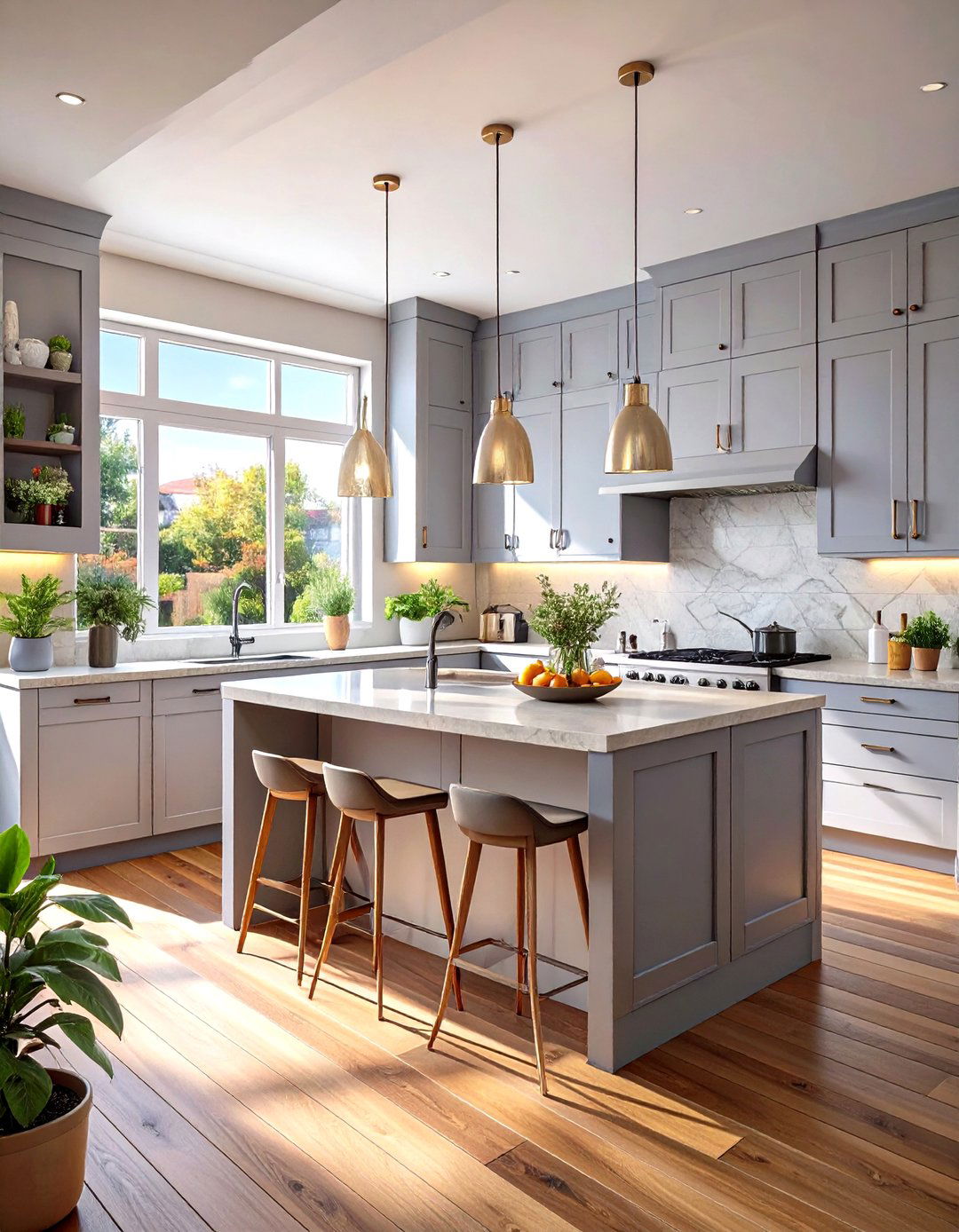 A U Shaped Kitchen with One Open Side - 30 small open kitchen design ideas