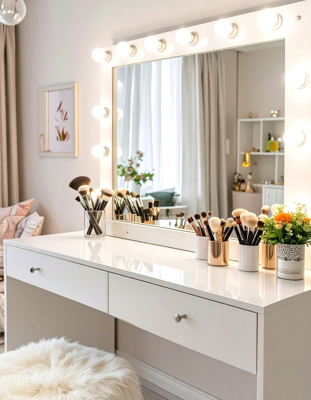 A Vanity Table for Makeup and Grooming - 30 teen room decor ideas