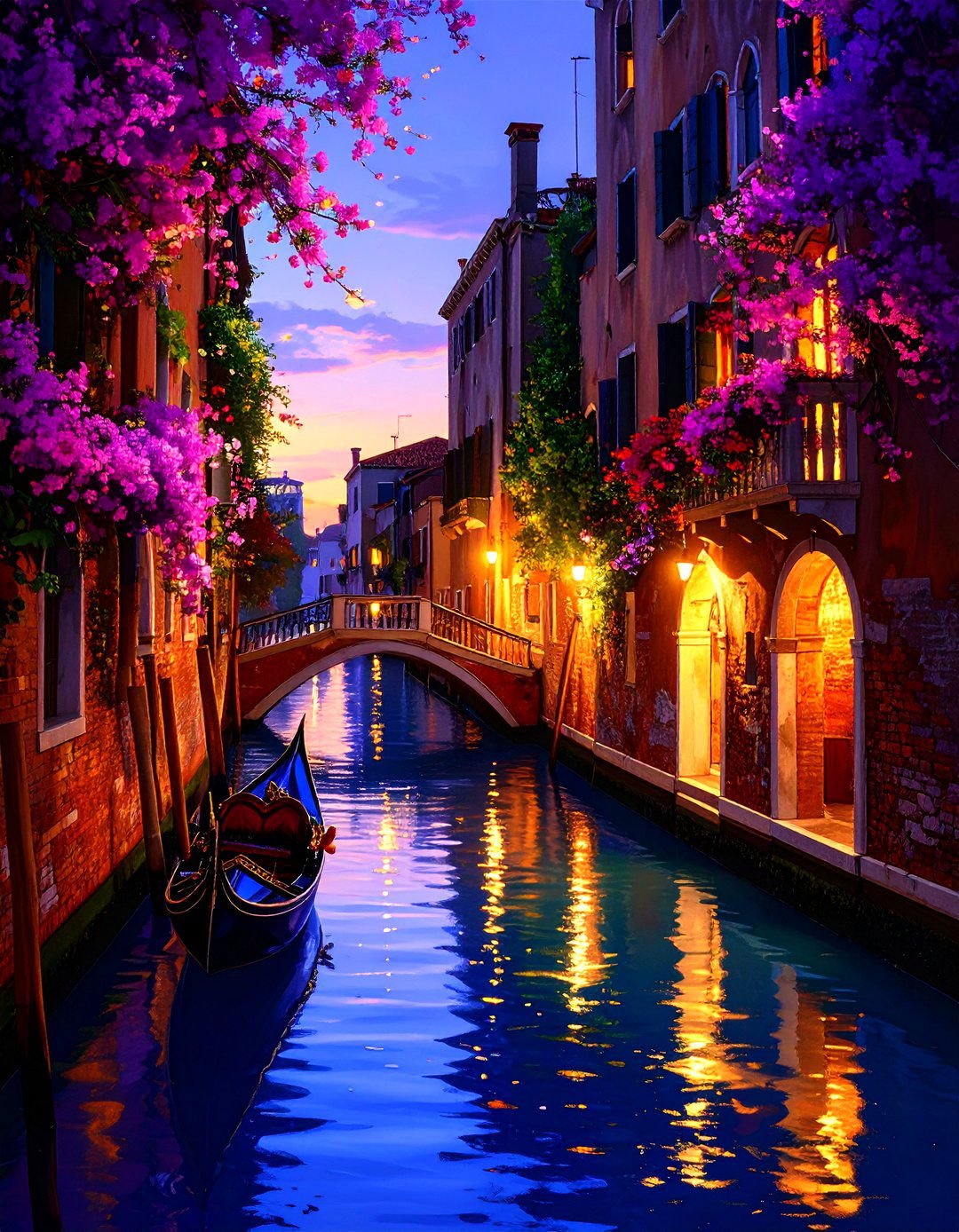 A Venetian Canal at Dusk - 30 landscape painting ideas