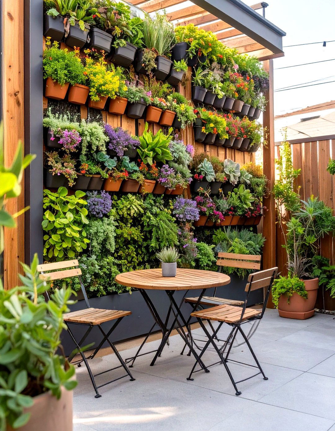 A Vertical Garden Wall Patio - 30 cheap patio ideas
