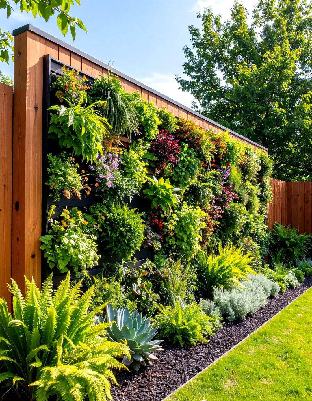 A Vertical Garden Wall - 30 backyard makeover ideas