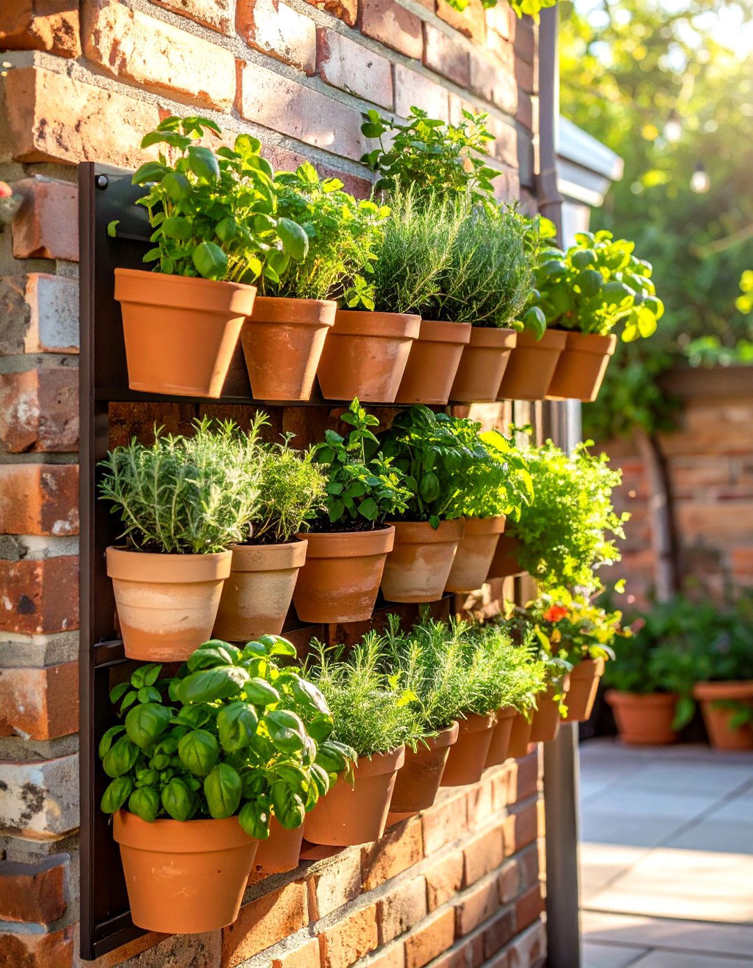 A Vertical Herb Garden in Your Tiny Backyard - 30 tiny backyard ideas