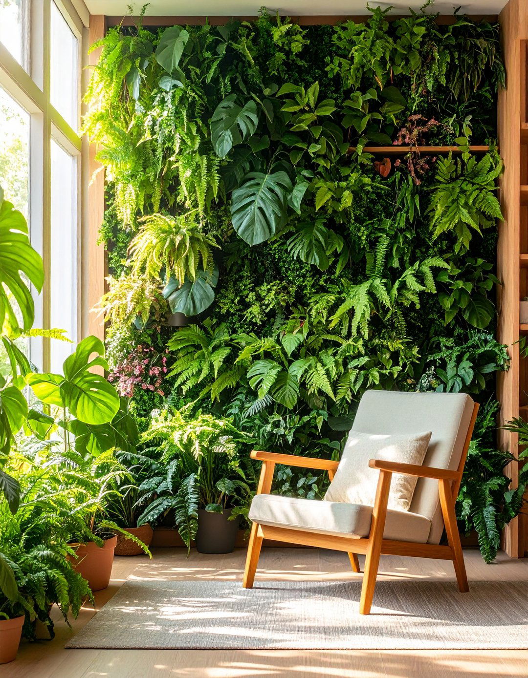A Vertical Indoor Garden Wall - 30 large wall decor ideas