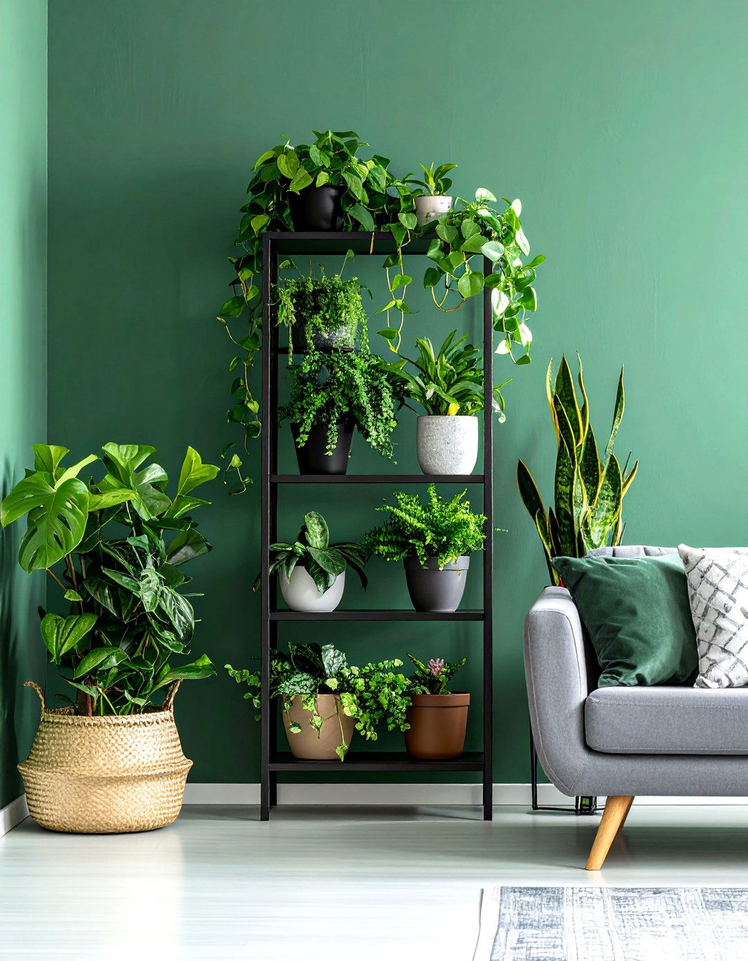 A Vertical Indoor Garden - 30 living room corner ideas