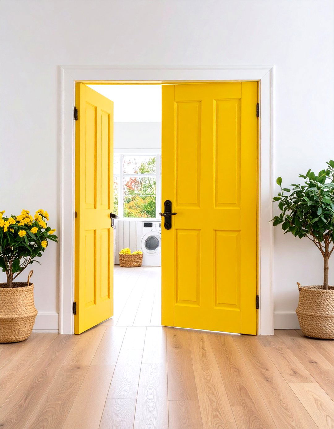 A Vibrant Dutch Door Design - 30 laundry door ideas