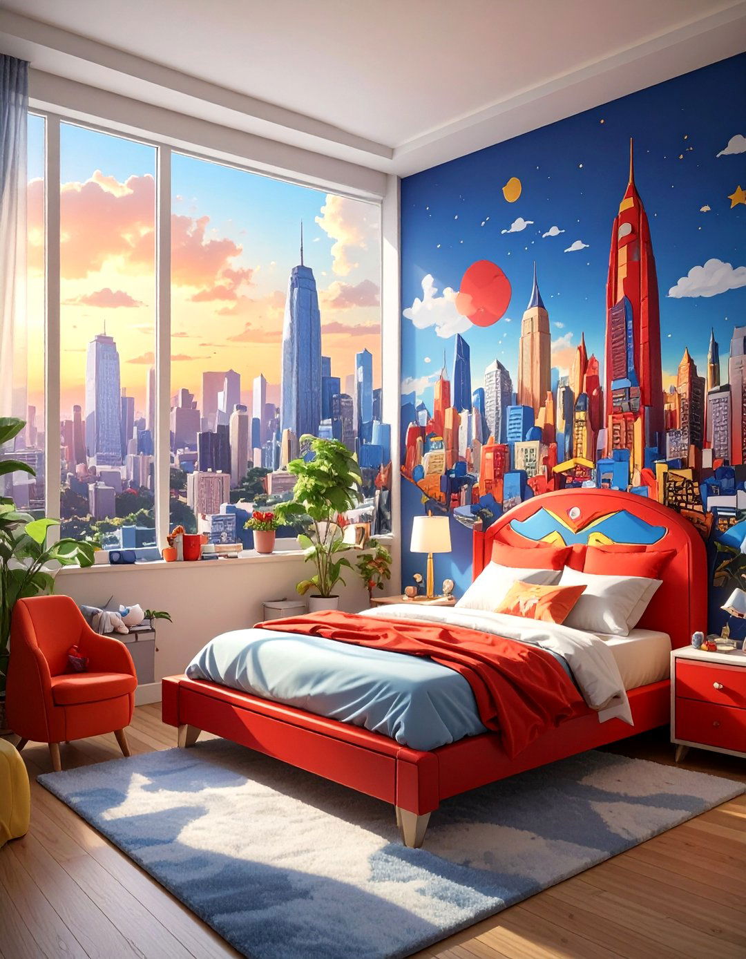 A Vibrant Superhero Bedroom - 30 kids bedroom ideas