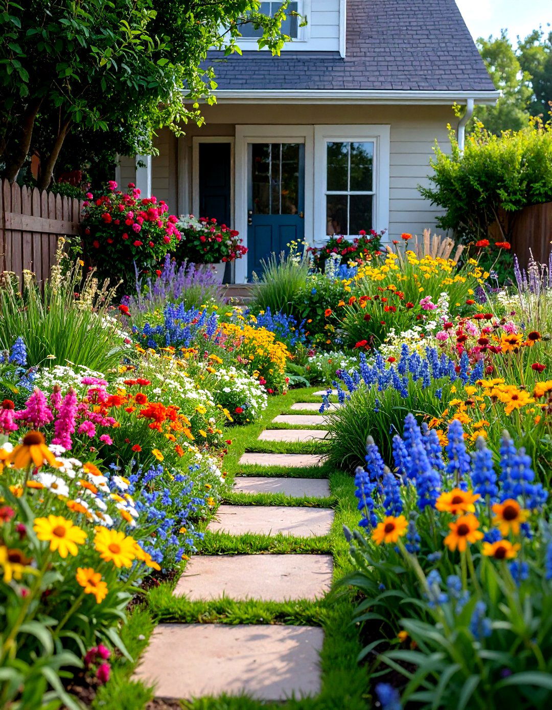 A Vibrant Wildflower Meadow - 30 garden ideas for front yard