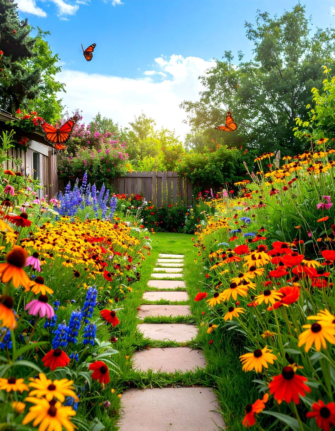A Vibrant Wildflower Meadow Front Yard - 30 landscaping ideas for front yards