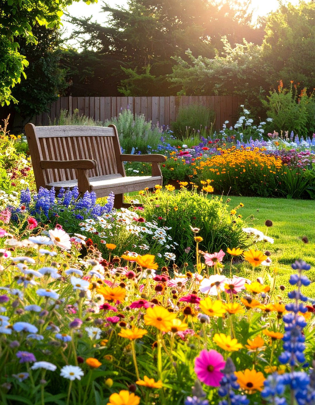A Vibrant Wildflower Meadow Garden - 30 corner garden ideas