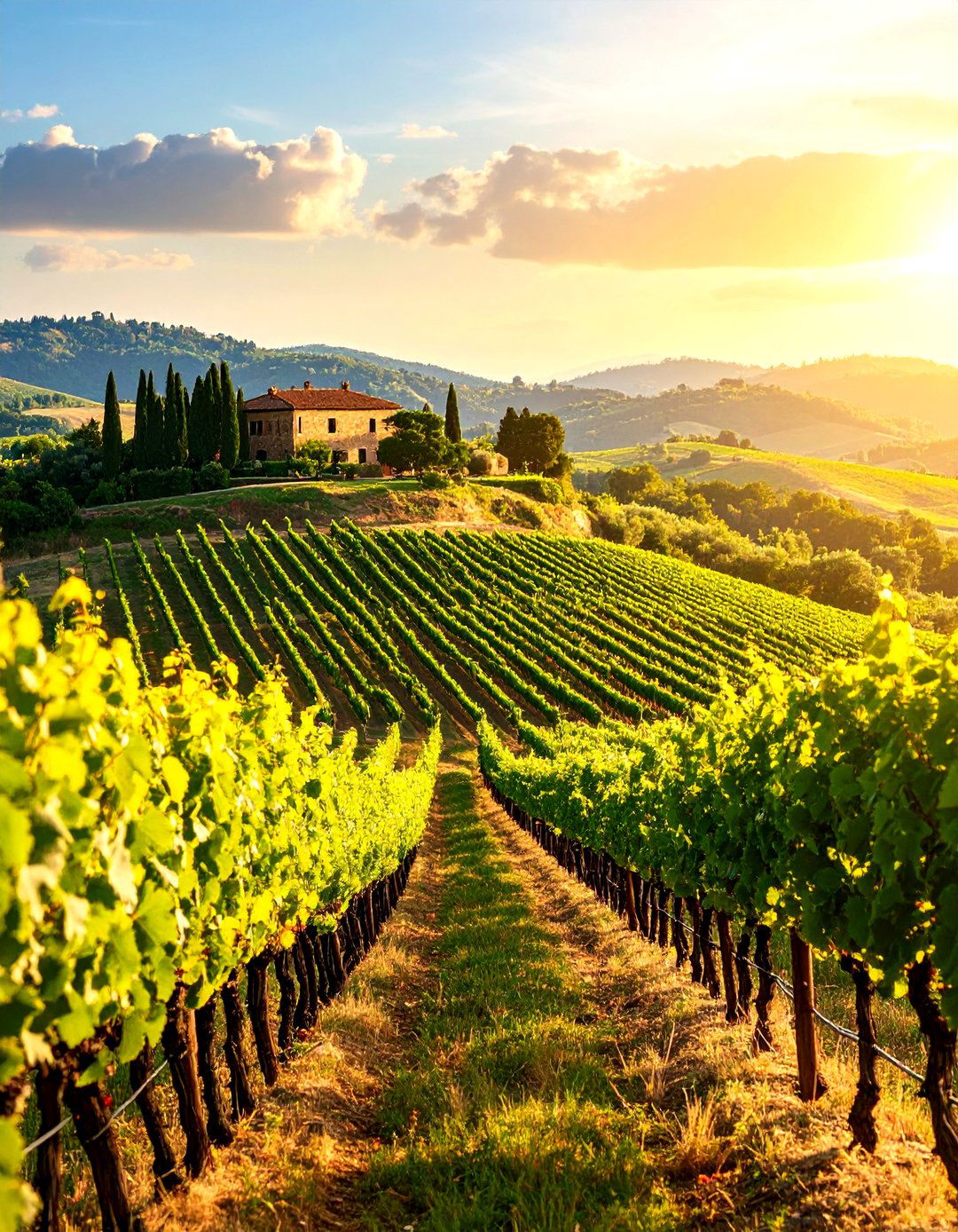 A Vineyard Landscape in Tuscany - 30 landscape painting ideas