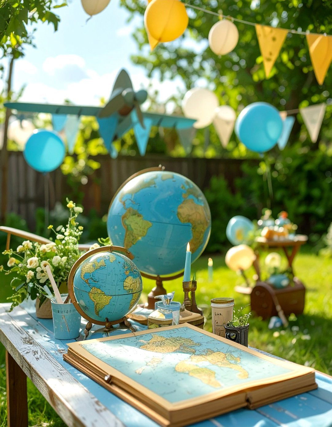 A Vintage Airplane Adventure Awaits Party - 30 outdoor baby shower ideas