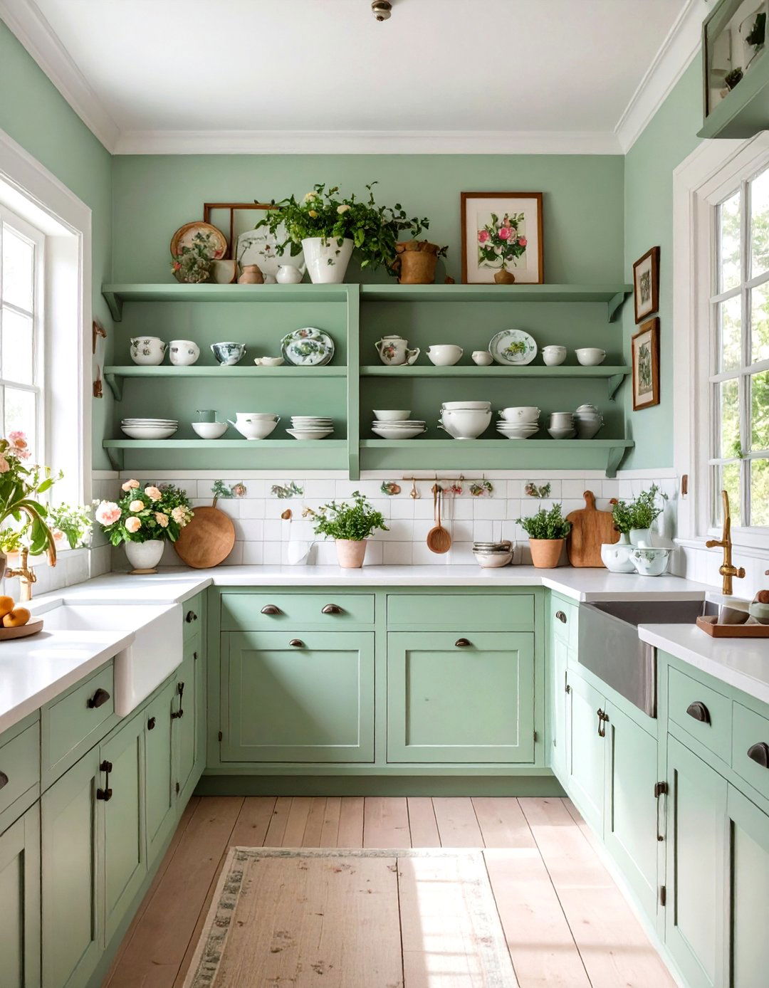 A Vintage Botanical Cottage Kitchen - 30 cozy cottage cottage interior design ideas