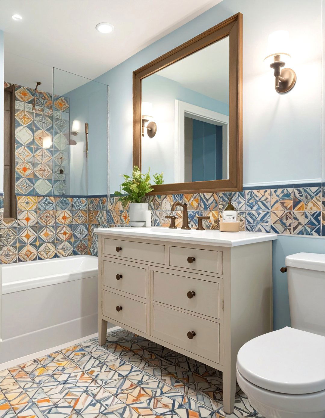 A Vintage Eclectic Bathroom - 30 bathroom remodeling ideas