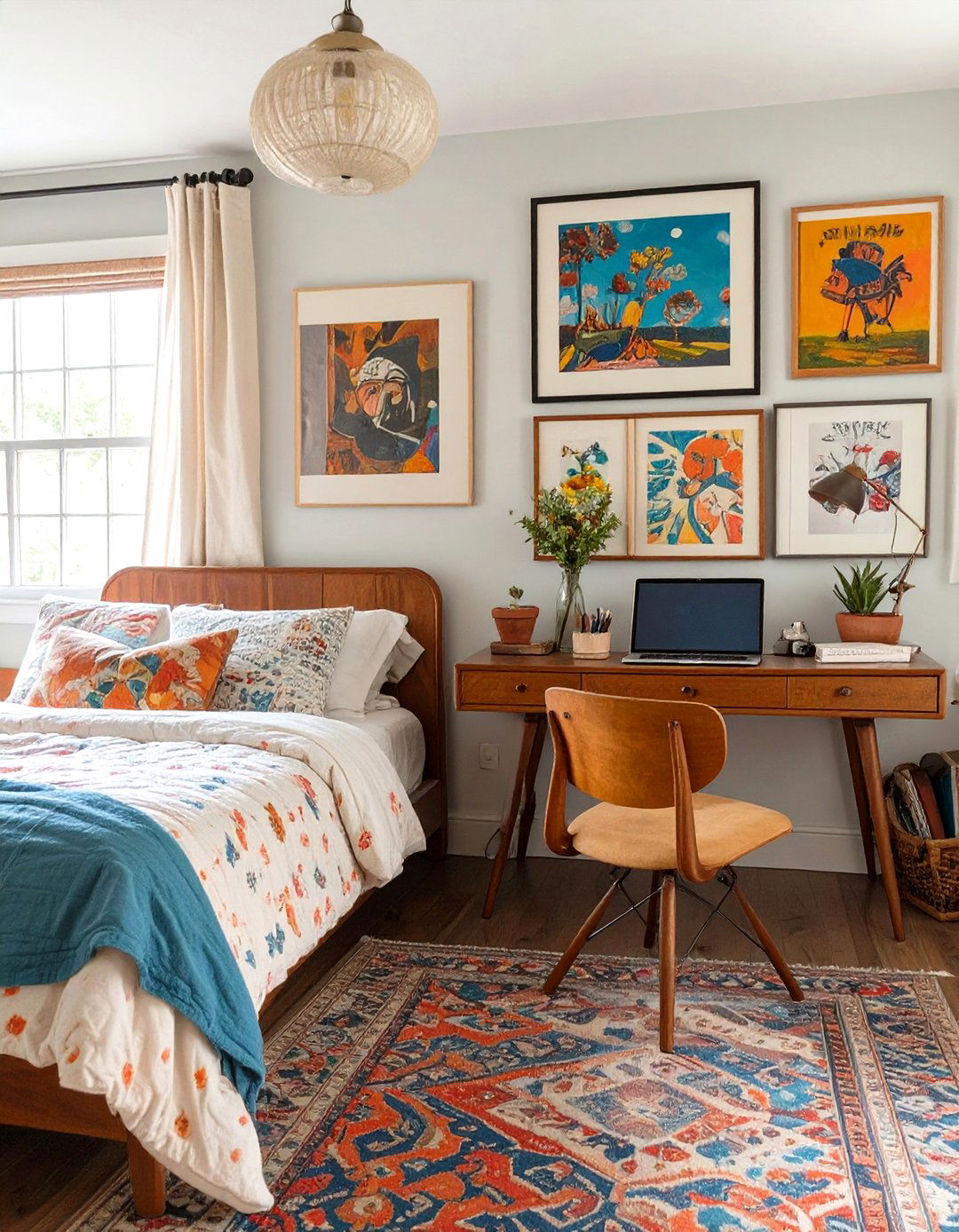 A Vintage Eclectic Bedroom Office - 30 guest bedroom office ideas