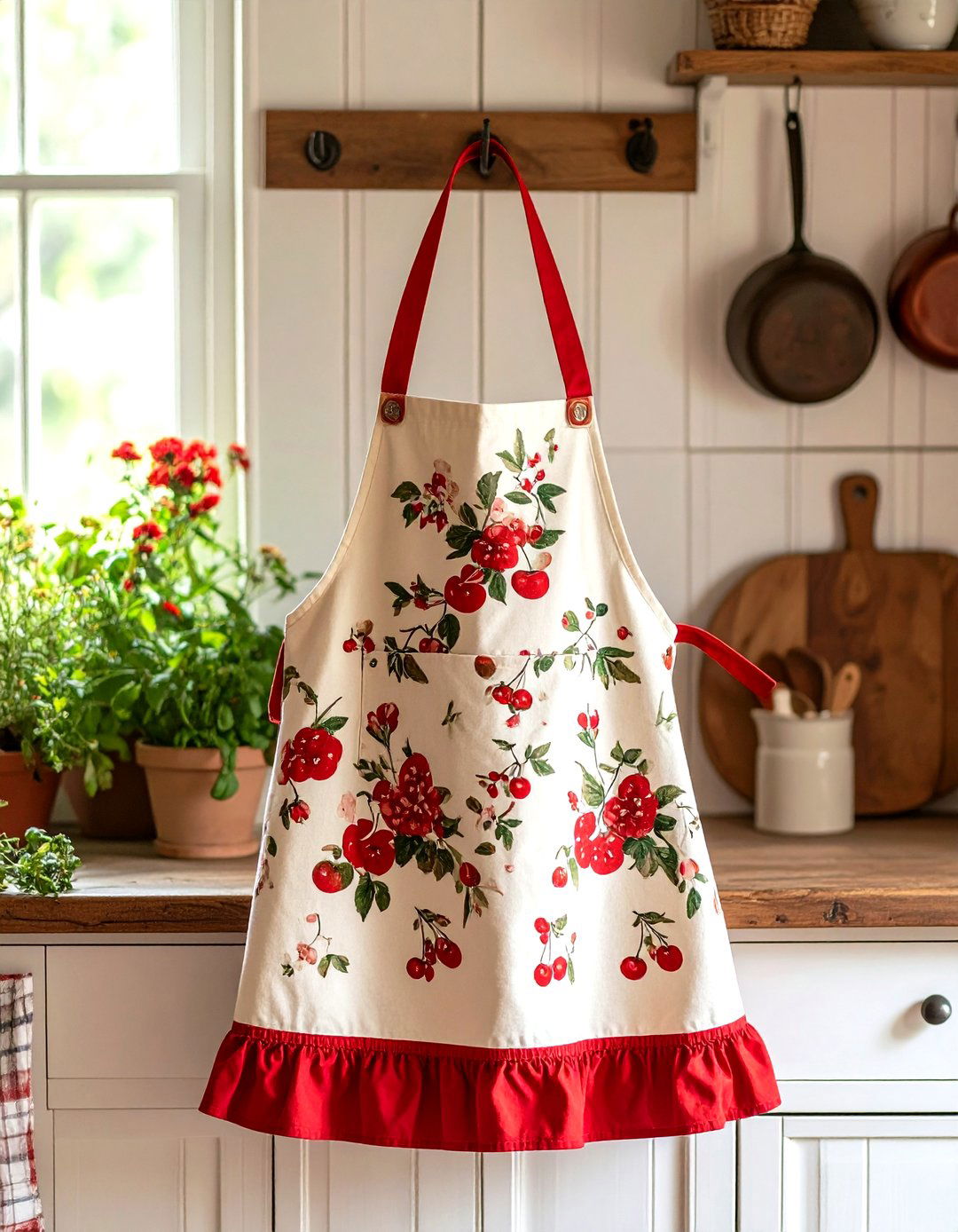 A Vintage Inspired Apron on a Hook - 30 retro kitchen ideas