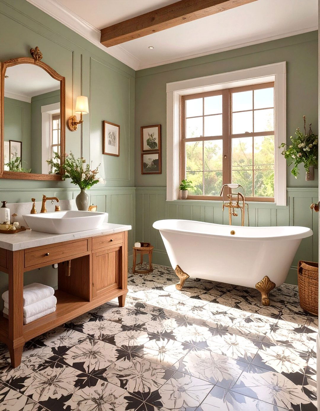 A Vintage Inspired Farmhouse Bathroom - 30 farmhouse bathroom decor ideas