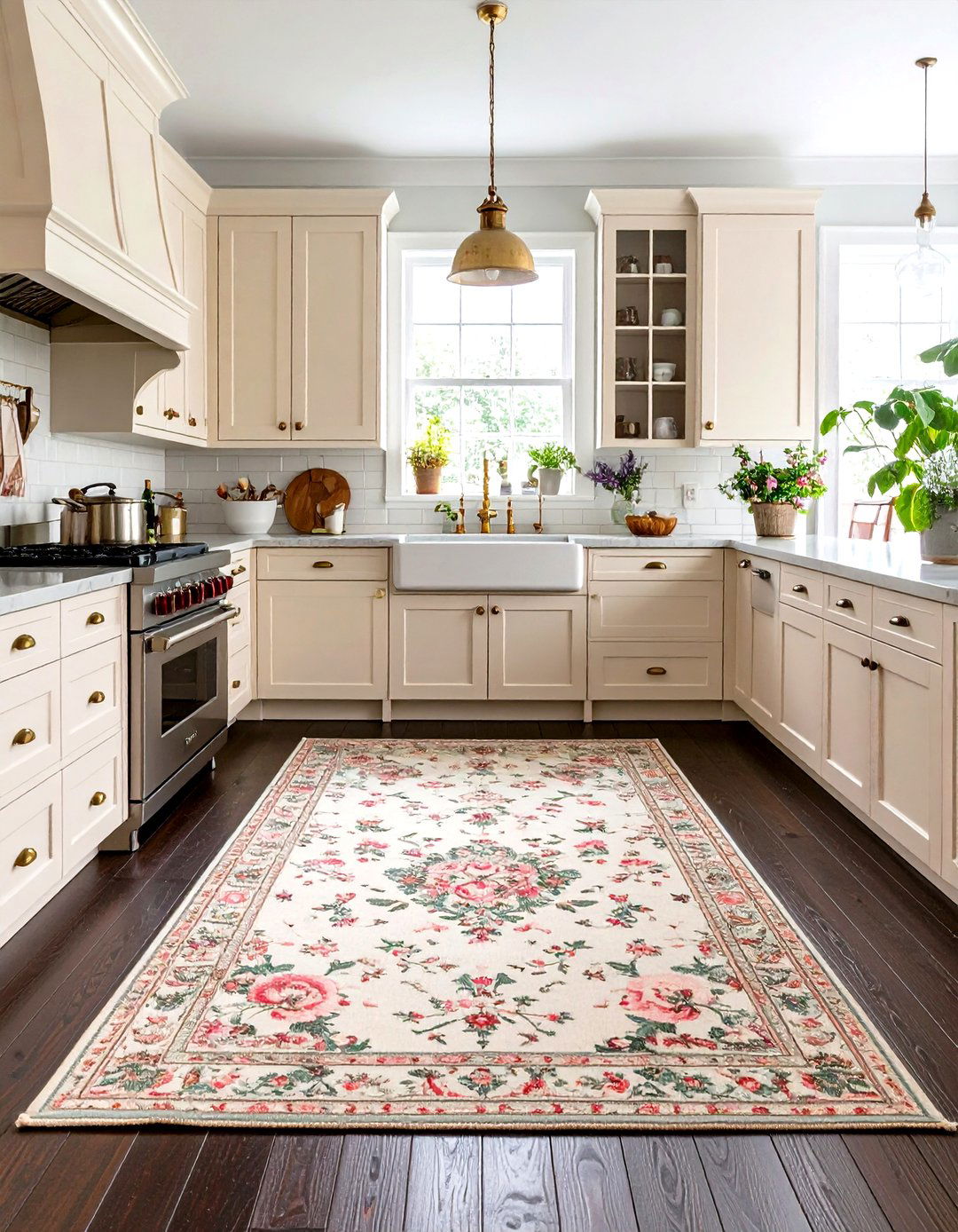 A Vintage Inspired Kitchen Rug - 30 kitchen rug ideas
