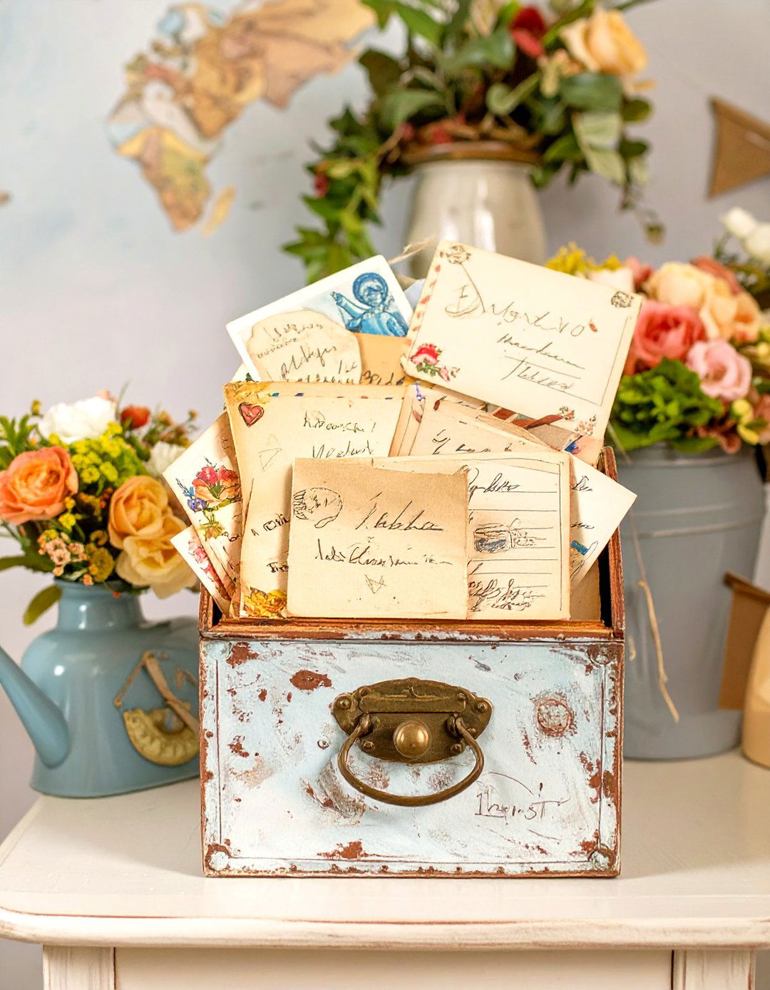 A Vintage Postcard Collection Guest Book - 30 baby shower guest book ideas