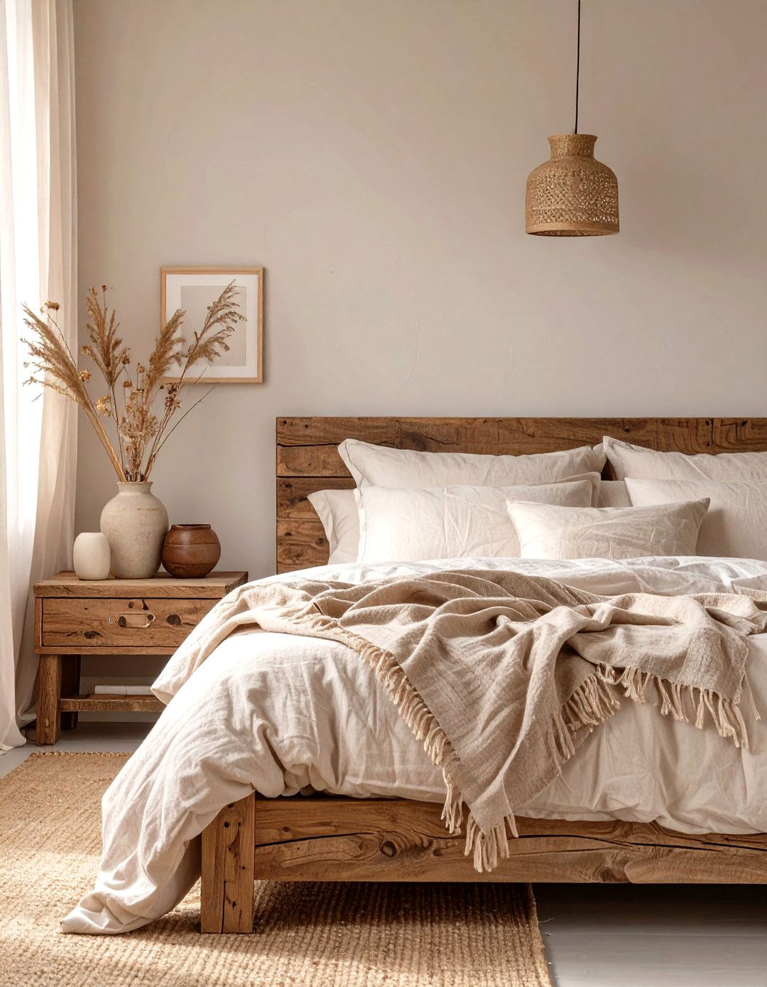 A Wabi Sabi Beige Bedroom - 30 modern beige bedroom ideas