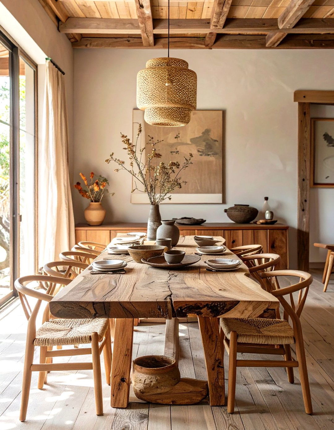 A Wabi Sabi Inspired Dining Room - 30 japanese house design ideas