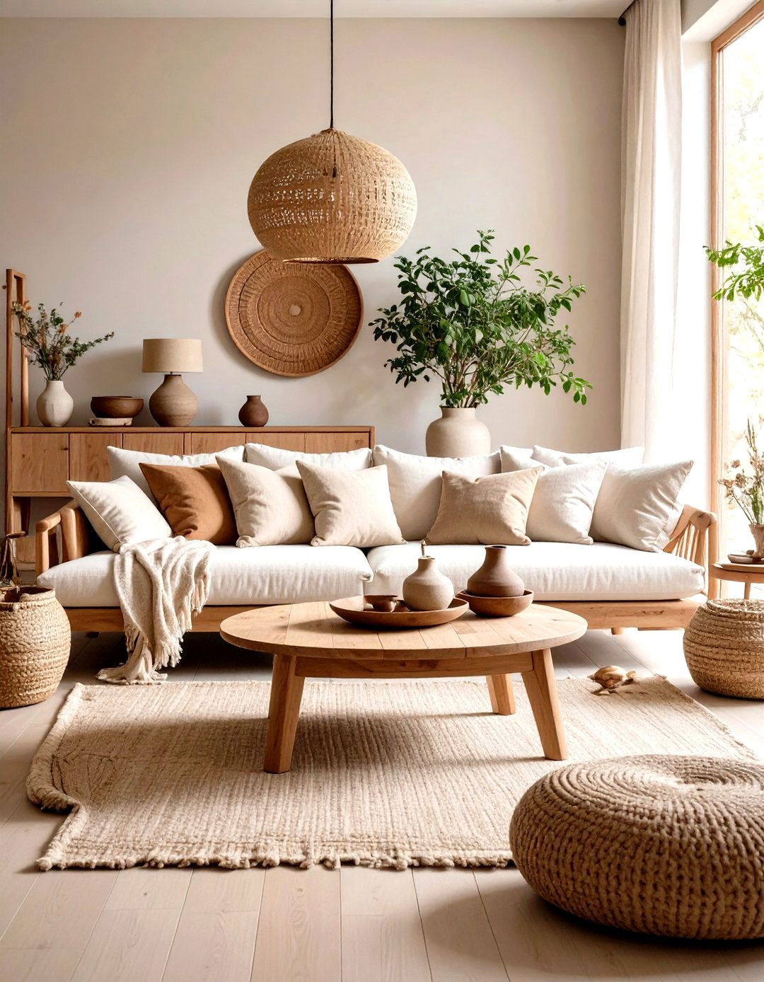 A Wabi Sabi Inspired Living Room - 30 earthy living room ideas