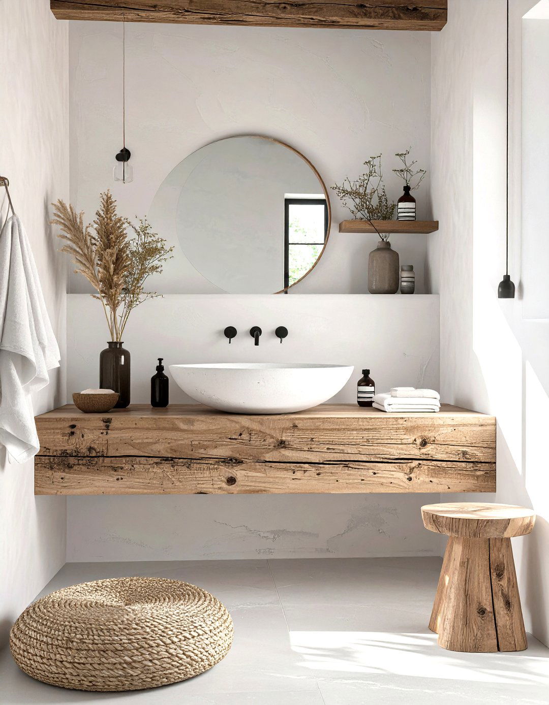 A Wabi Sabi Themed Bathroom Sketch - 30 interior design sketches ideas