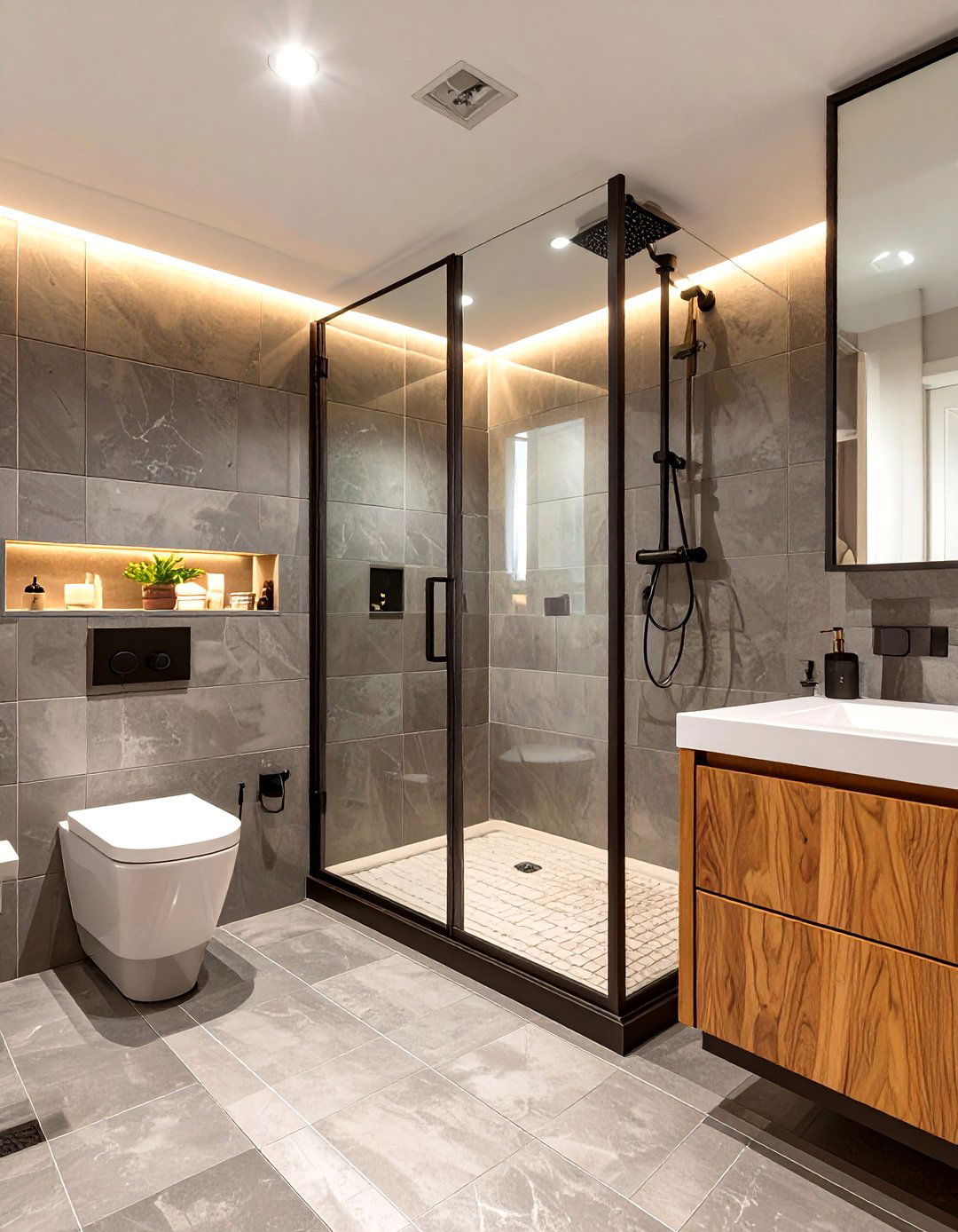 A Walk In Shower with No Door - 30 shower remodel ideas