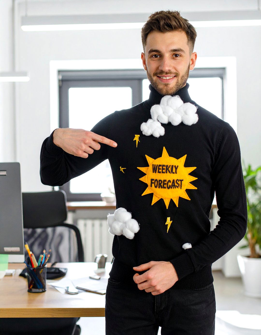 A Walking Weather Forecast Costume - 30 office halloween costume ideas