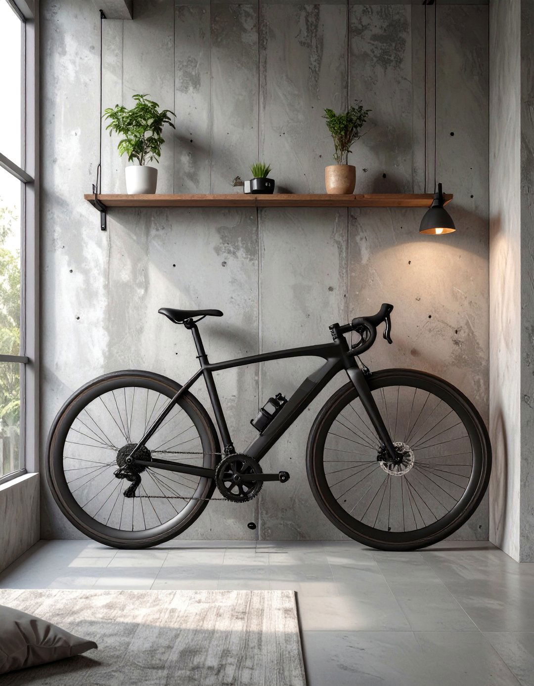 A Wall Mounted Bike Rack - 30 big wall decor ideas