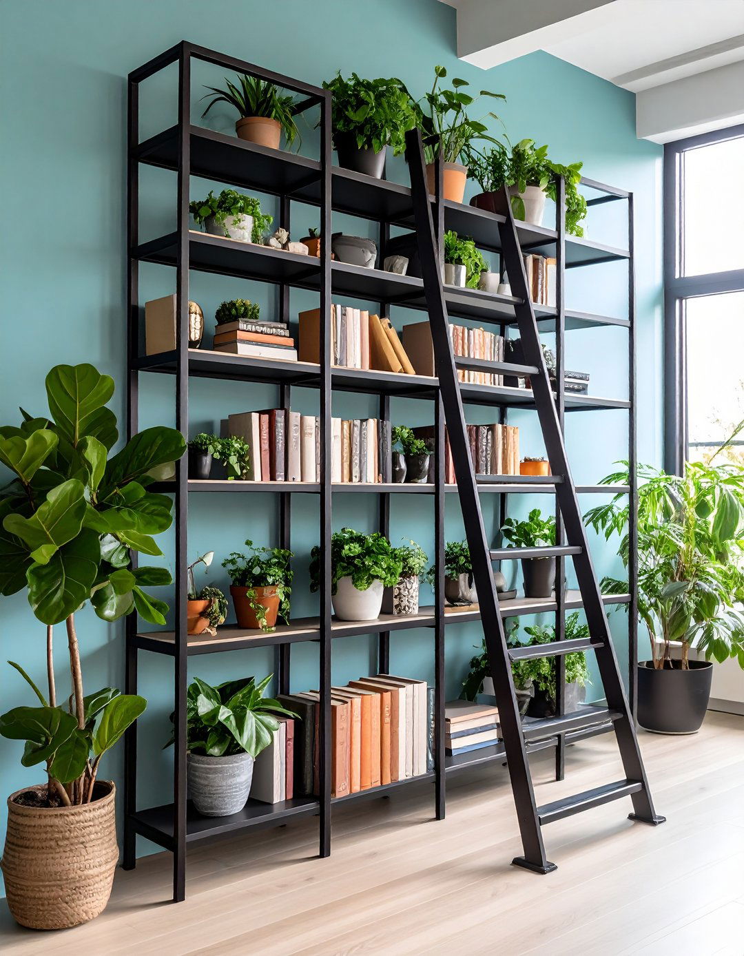 A Wall Mounted Open Bookshelf System - 30 large wall decor ideas