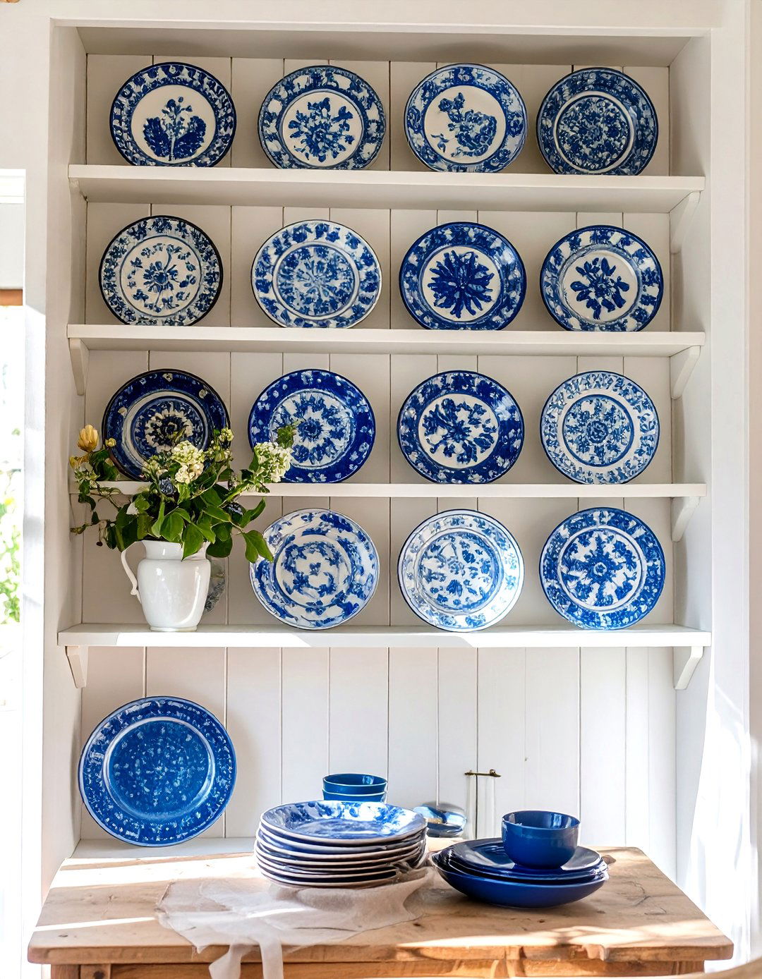 A Wall Mounted Plate Rack - 30 dining room storage ideas