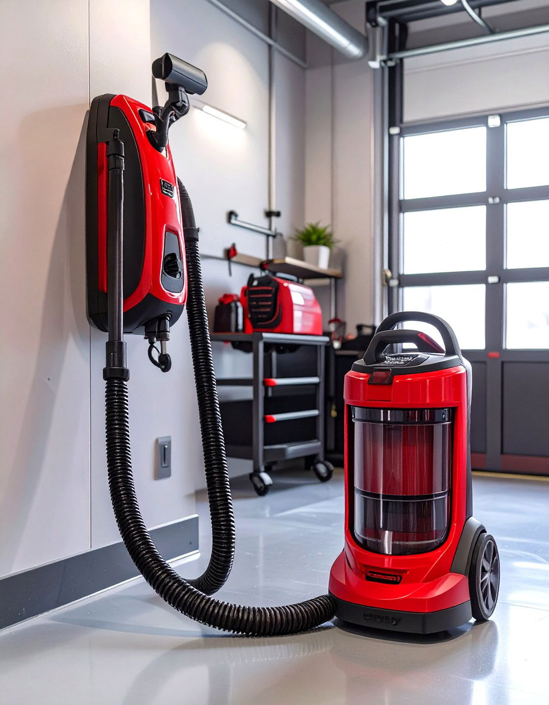 A Wall Mounted Vacuum System for Small Garages - 30 small garage ideas