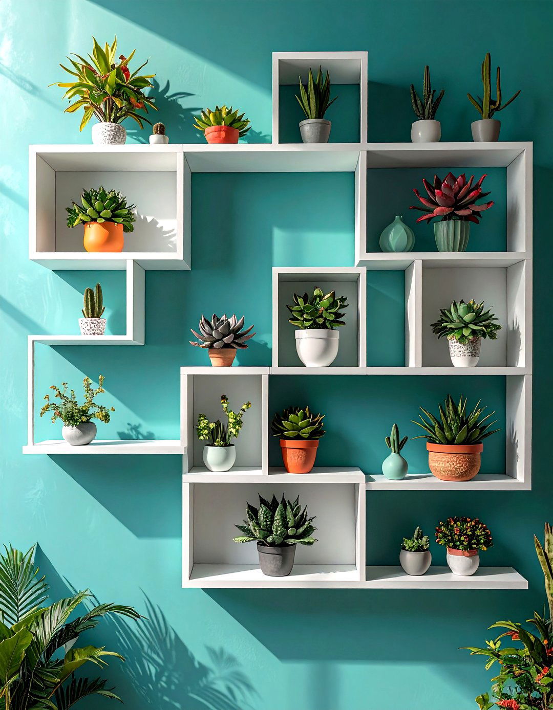 A Wall of Floating Cubbies - 30 big wall decor ideas