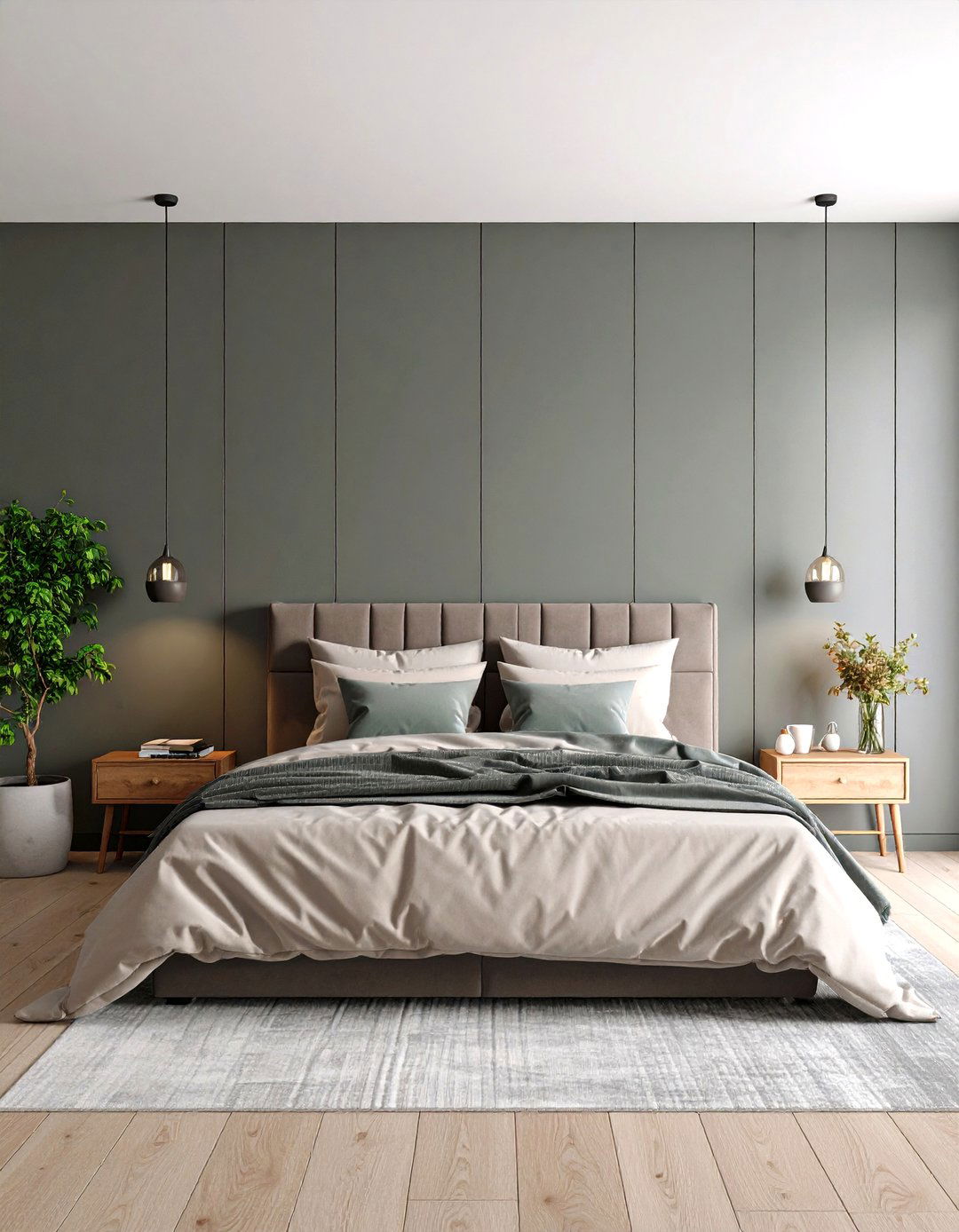 A Warm Moody Accent Wall - 30 romantic warm and cozy bedroom ideas