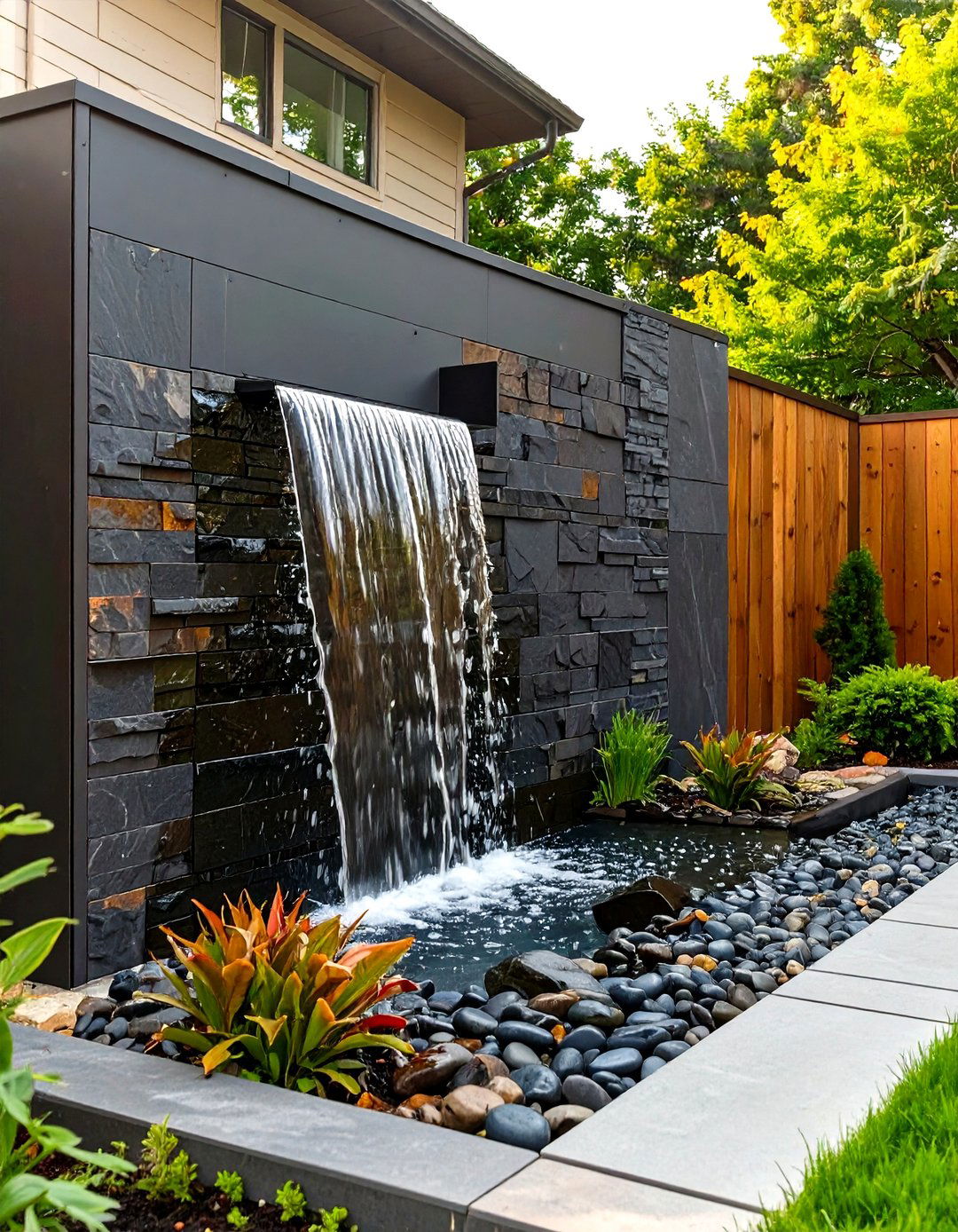 A Water Feature Wall Design - 30 small backyard designs
