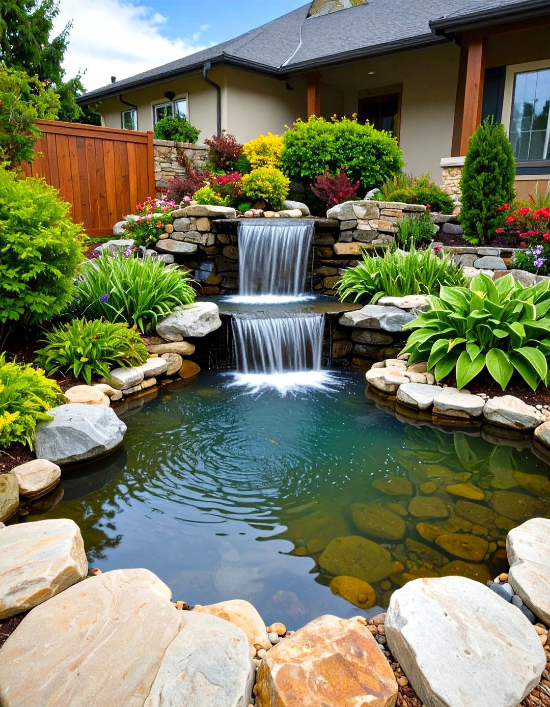 A Water Feature for Sound Masking - 30 patio privacy ideas