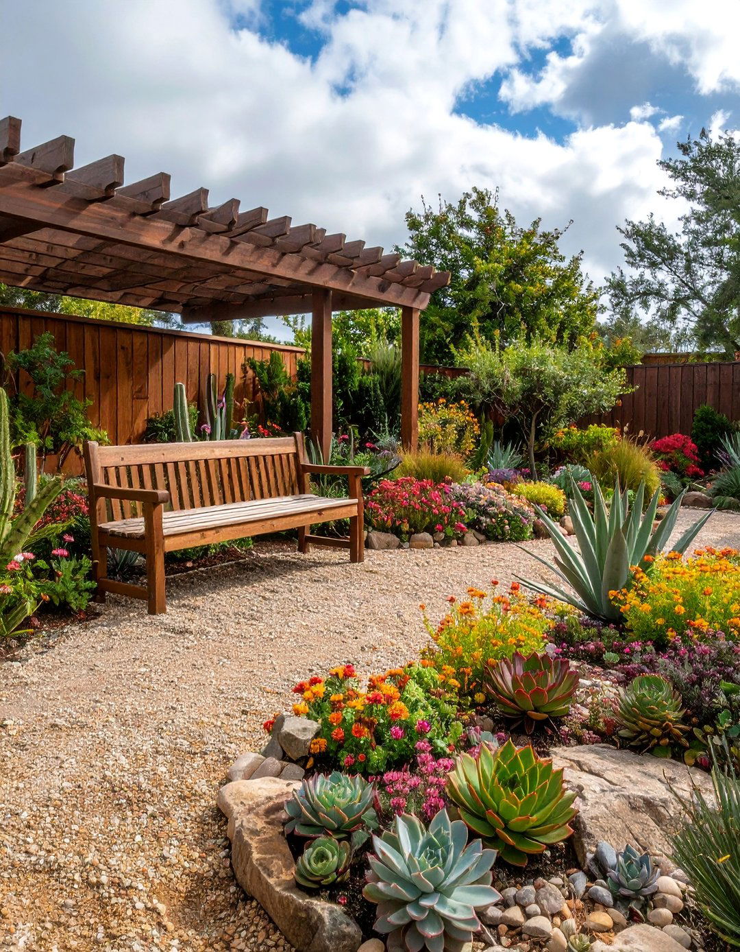 A Water Wise Succulent Garden - 30 backyard ideas for small yards