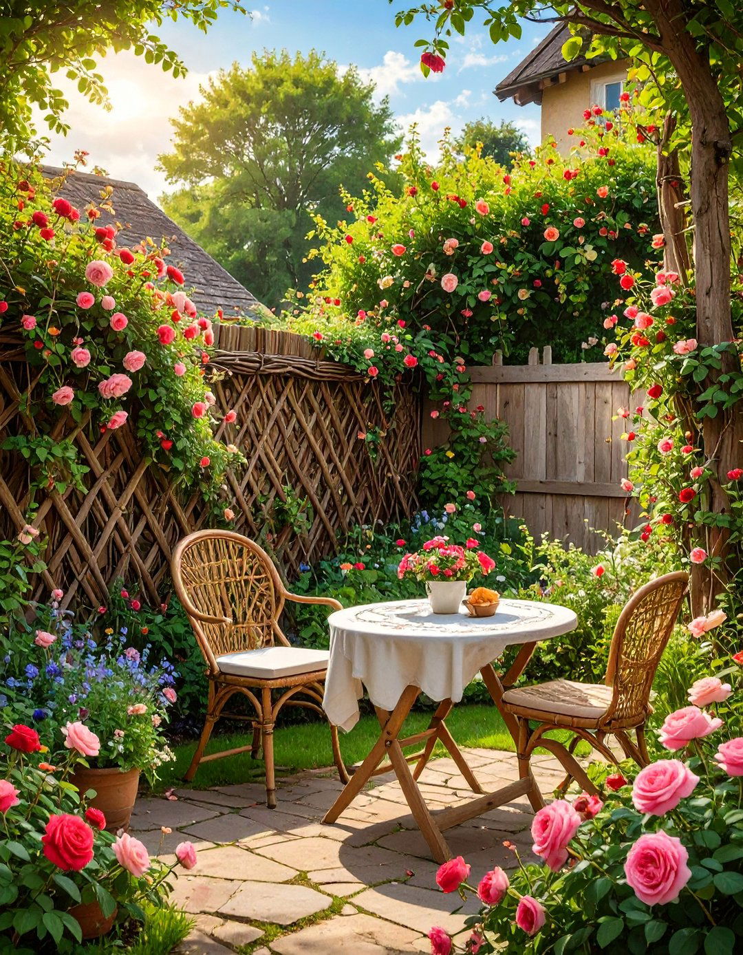 A Wattle Fencing Design - 30 backyard privacy fence ideas