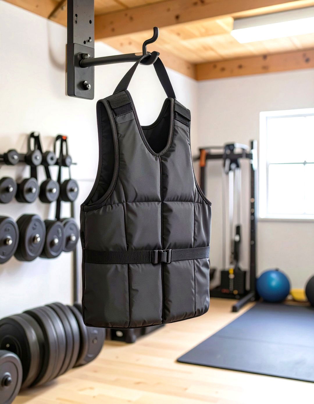 A Weight Vest for a Small Garage Gym - 30 small garage gym ideas